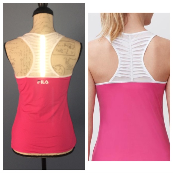 NWOT Fila Sweetspot Mesh Back Tennis Tank Pink S - Picture 3 of 14